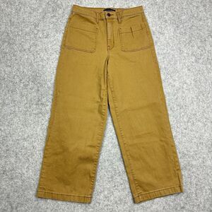 Sanctuary Denim Non Conformist Wide Leg Crop Jeans Womens 26 Tan High Rise Y2K*